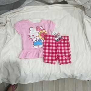 Hello Kitty Pink and Red Checkered Outfit